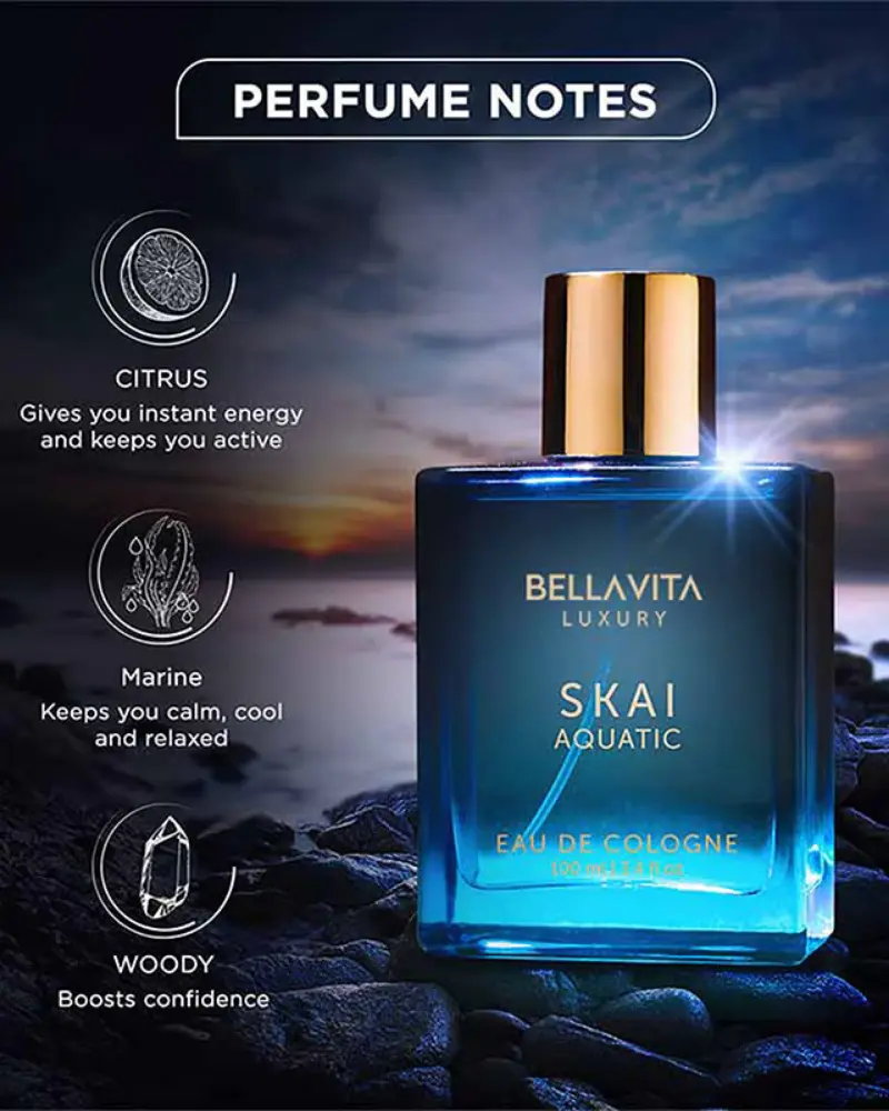 Bellavita Luxury Skai Aquatic Eau De Cologne 100ml - Image 2