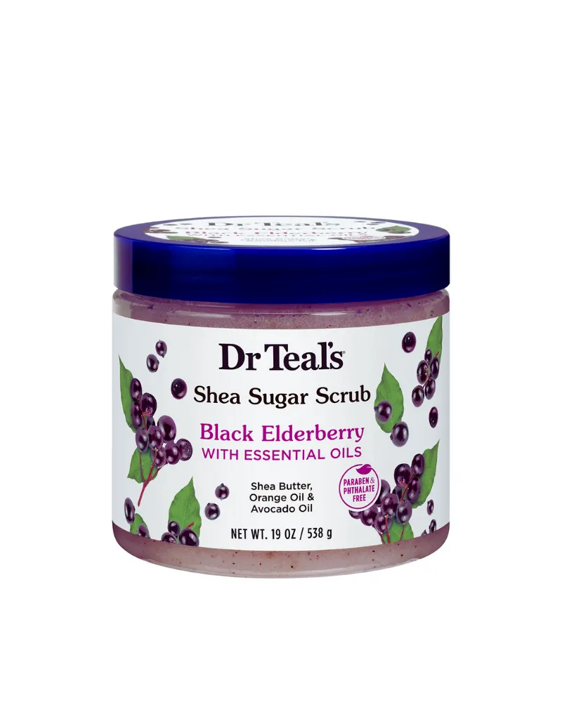 Dr Teal's Black Elderberry Shea Sugar Scrub (538g)