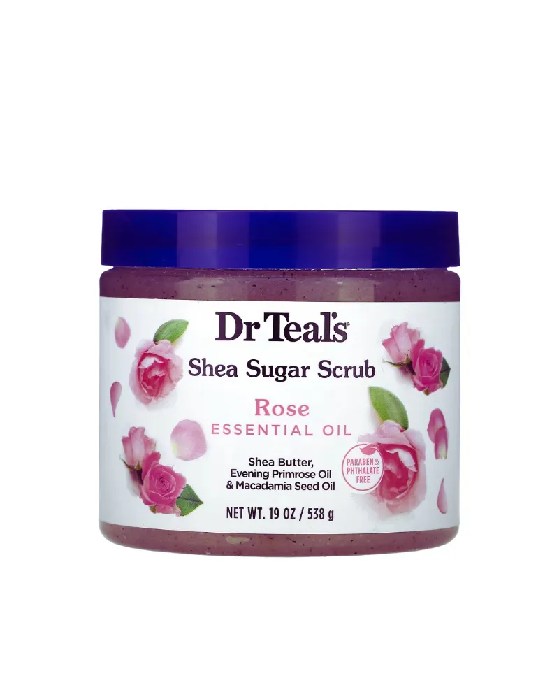 Dr Teal's Rose Shea Sugar Scrub (538g)