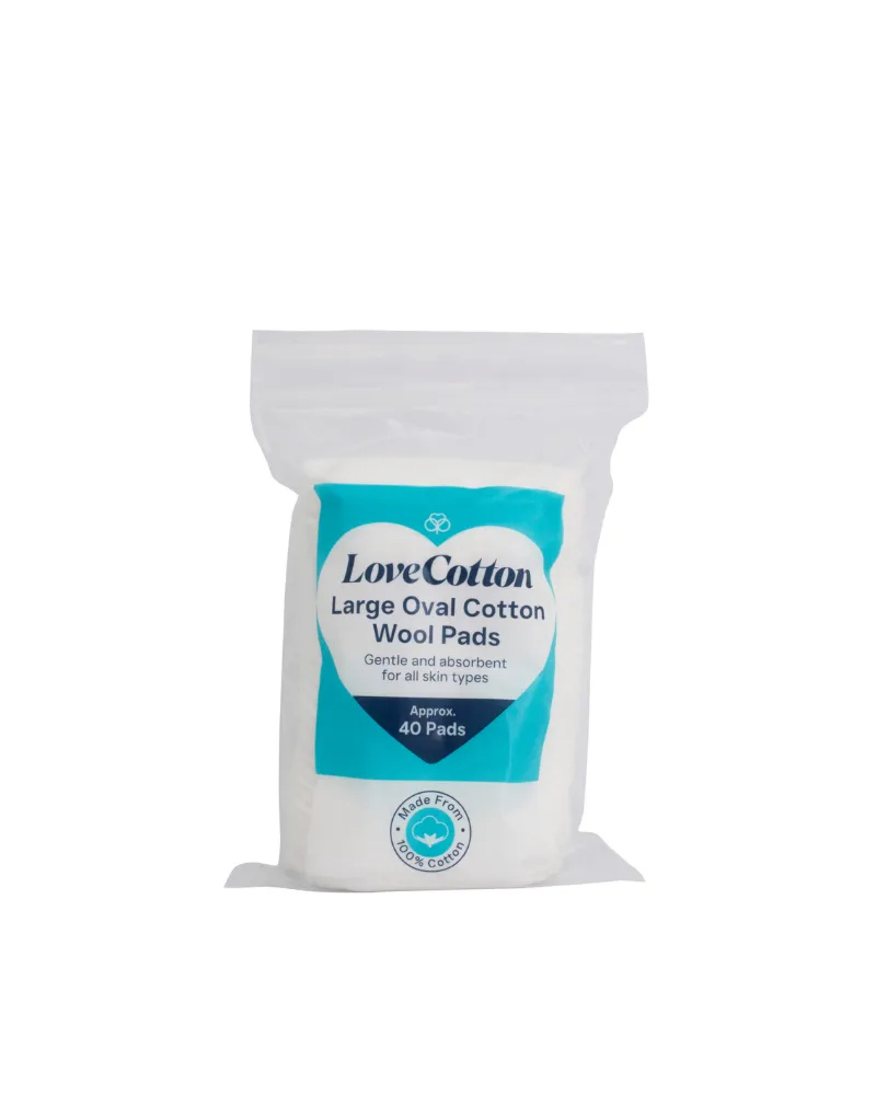 Love Cotton Large Oval Cotton Wool Pads (40)