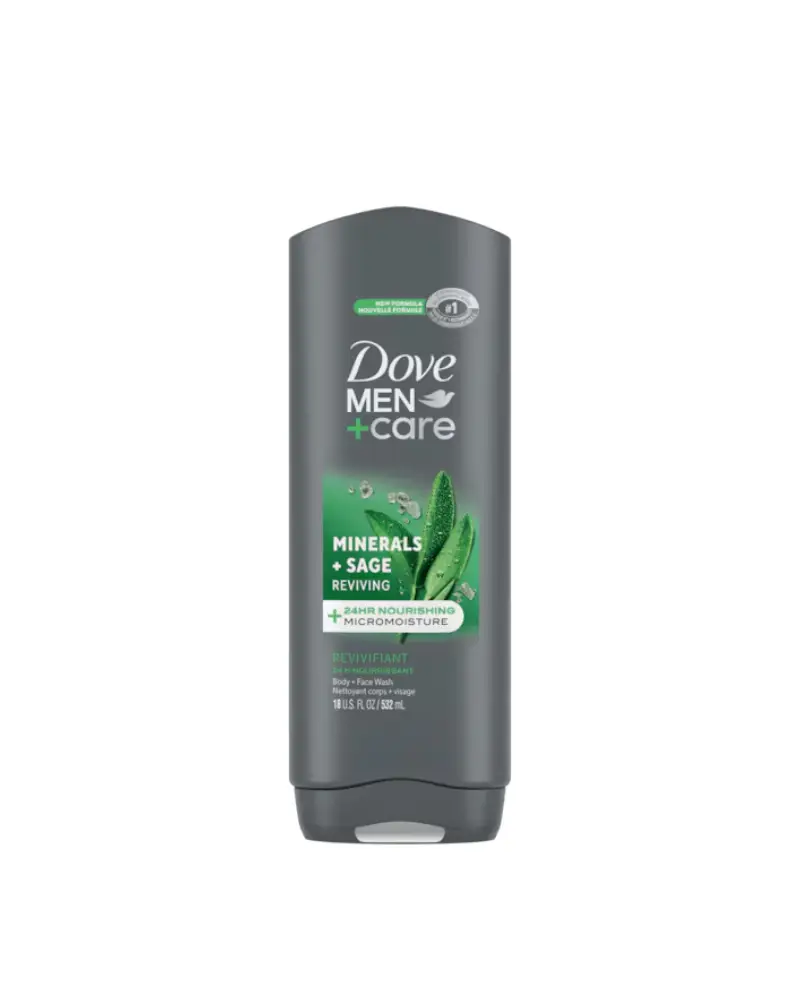 dove men Care Mineral + Sage 24hrs Nourishing Body, Face and Hair Wash 400ml 8500