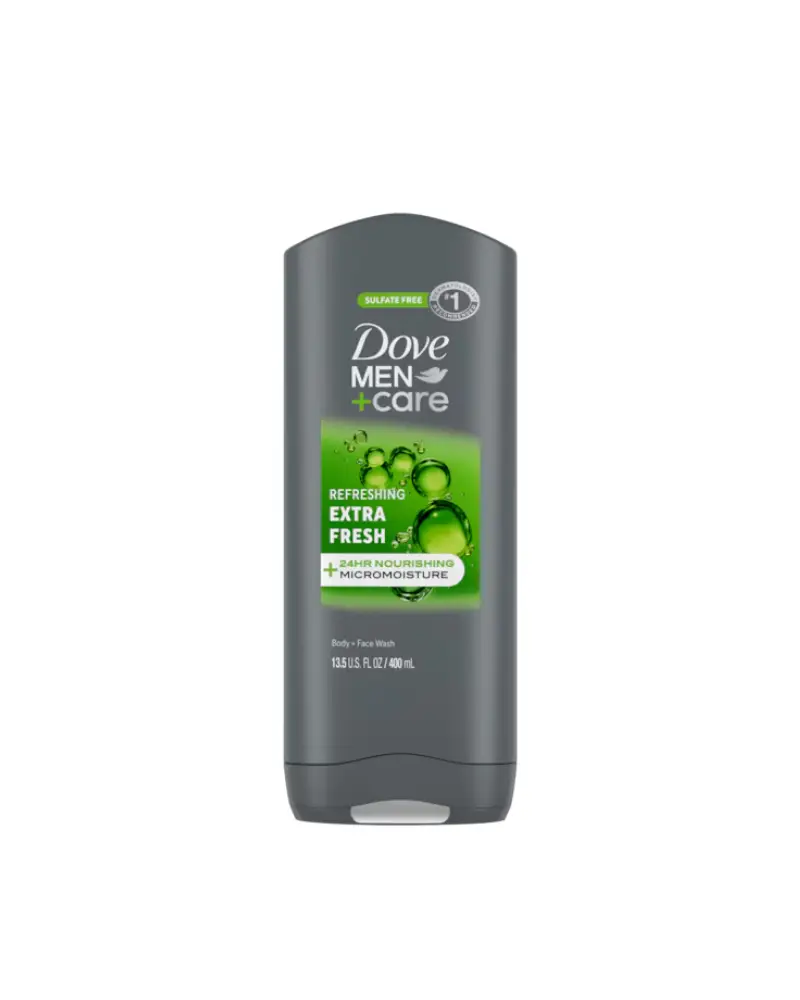 dove men care refreshing extra fresh body face and hair wash 400ml 8500