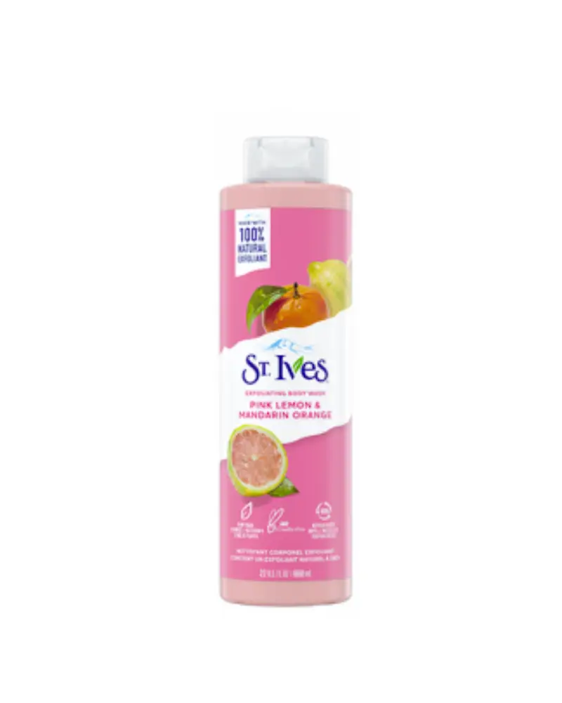 st ives exfoliating body wash pink lemon & mandarin orange 650ml