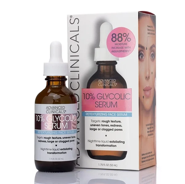 ADVANCED CLINICALS 10% GLYCOLIC+LACTIC ACID RETEXTURIZING SERUM (52ML)