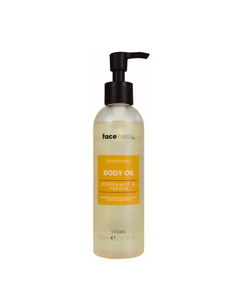 Face Facts Soothe Body Oil Bergamot & Pepper 200ml