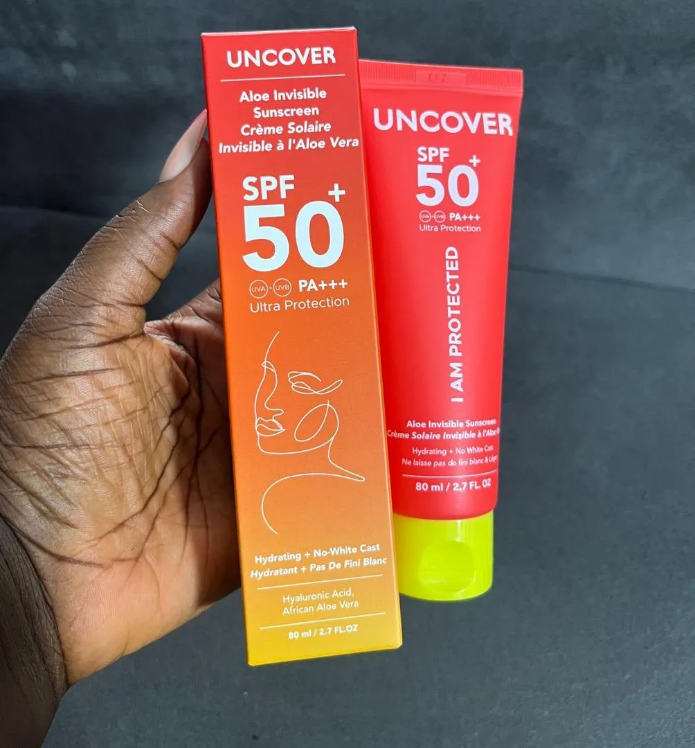 Uncover aloe invisible sunscreen (SPF50+PA+++).