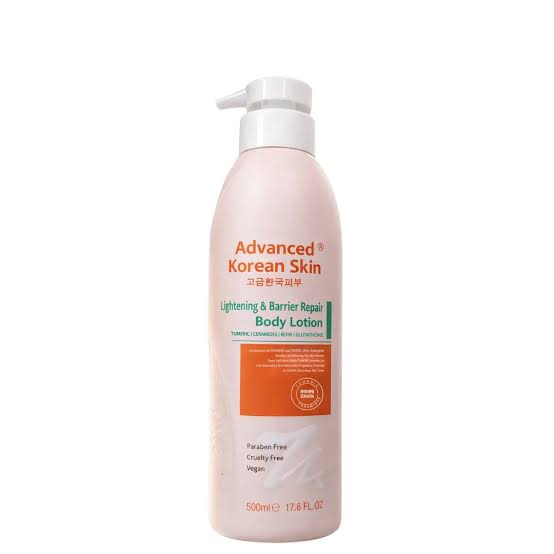 Advanced korean skin lightening & barrier repair body lotion